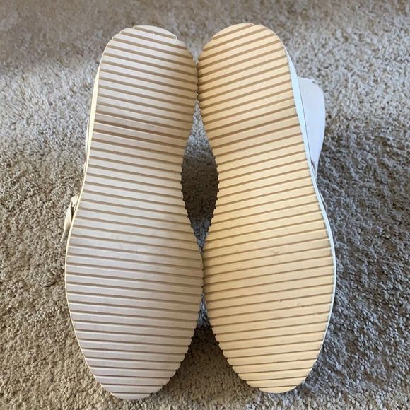 Madden Girl Combat Boots Womens Size 10 Kurrt White Beige Canvas Zip new - Picture 6 of 9